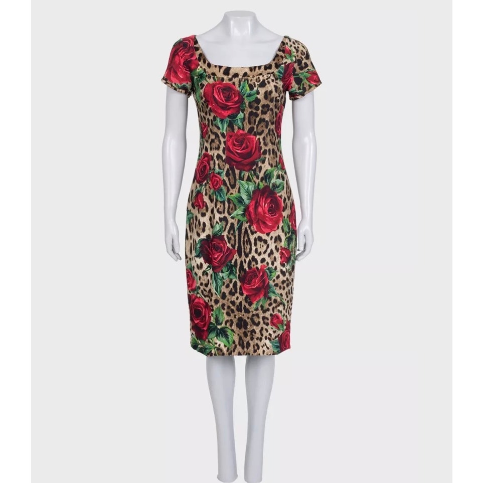 Dolce & Gabbana Floral Print Fitted Dress - Size It44/L